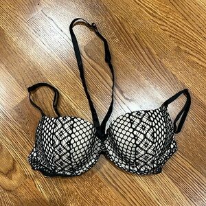 Victoria’s Secret black and nude lace bra 34C